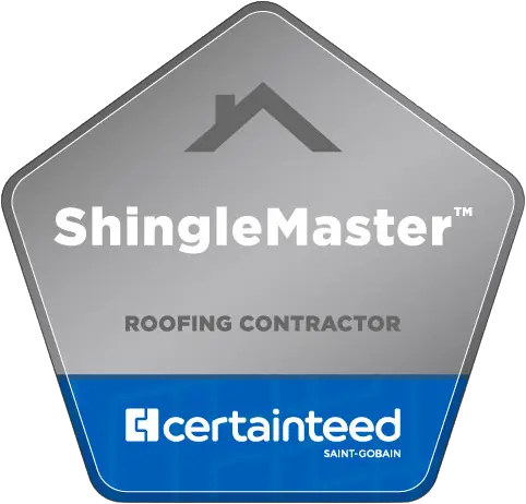 CertainTeed ShingleMaster credential for Pantheon Roofing Solutions